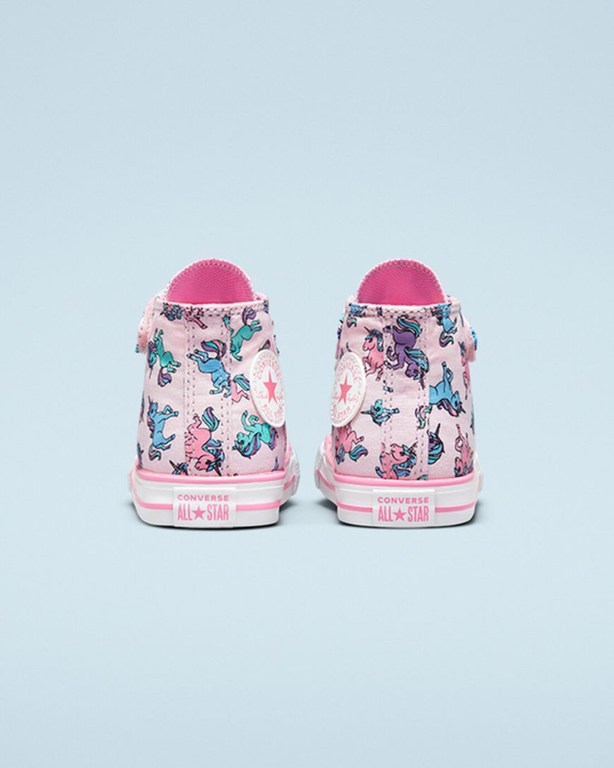 Tenisi Inalti Fete Converse Chuck Taylor All Star Easy-On Unicorns Roz Albastri | RO 13WIOZ132